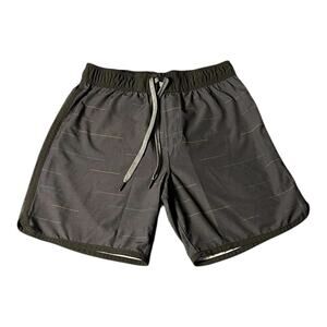 PrAna Breathe Gym Shorts Mens Large Black Pockets‎ Performance Elastic Waist